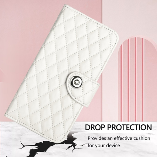 Funda De Flip Con Textura Romboidal Para Samsung, Con Correa