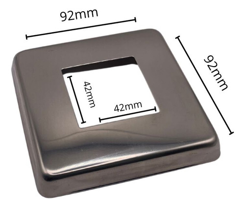 Kit 80 Canoplas 92x92mm + 80 Flanges, Int 30x30 - Inox 304