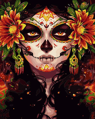 Pinturas Del Da De Los Muertos, Festival Tradicional De Mxic