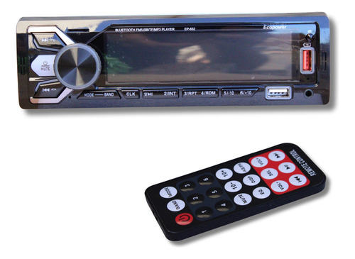 Radio Car Ecopower Ep-632 Bluetooth Usb Micro Sd Radio Fm
