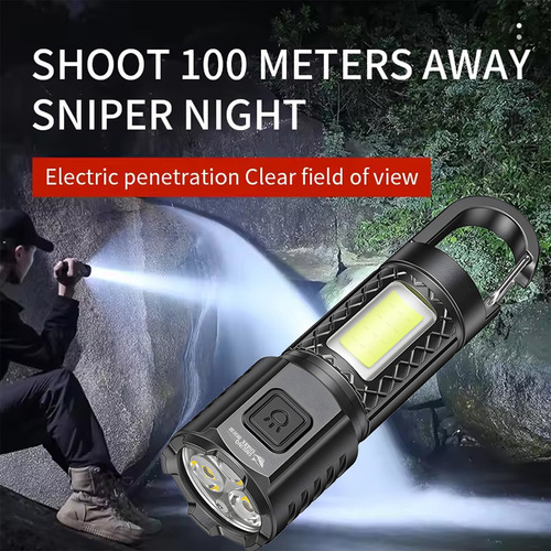Potente Linterna Led Cob Para Acampar, Linterna De Emergenci