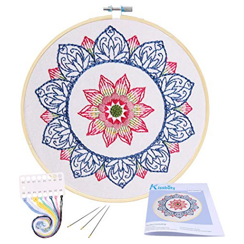 Full Range Of Embroidery Starter Kit With Pattern, Cros...