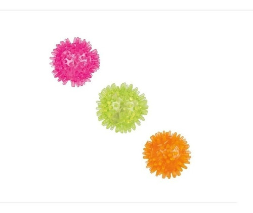 Imagen 1 de 4 de Juguete Pelota Erizo Luces Destello Perro Cachorro Maxscotas