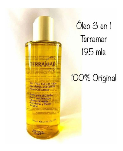 Óleo 3 En 1 Capilar Terramar, Nueva Edición Limitada 195mls!