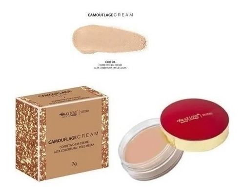 Corretivo Facial Camouflage Cream Alta Cobertura Max Love Tom 04