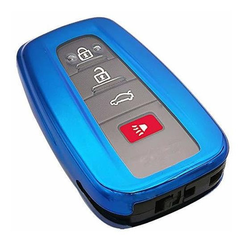 Blue Soft Tpu Smart Key Fob Funda Para Holder Jacket Cover P