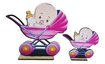 Comprar 30 Souvenirs+6 Centros Baby Shower Coche Rosa Bb