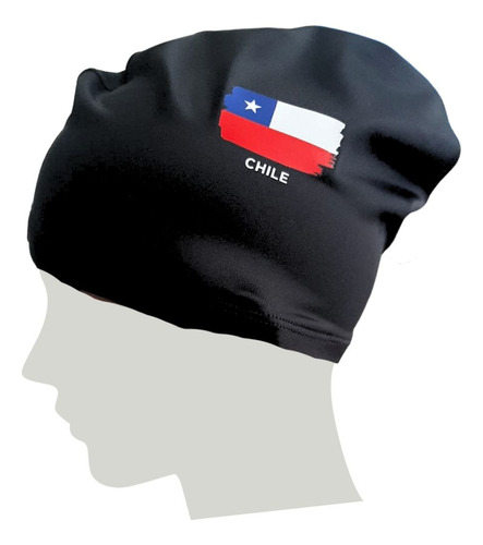 Gorro Natación Pelo Largo Chile Nylon Elastano 