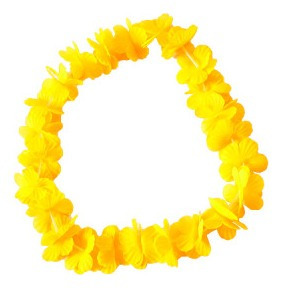 Collar Hawaii Hula Flores Amarillo