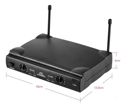 Kit Microfone Profissional Uhf Dupla Canais Sem Fio M6 Show