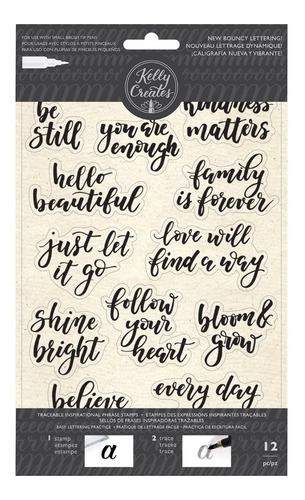 Sellos Frases Tarjeta 12pz | Kelly Creates Inspiration Stamp