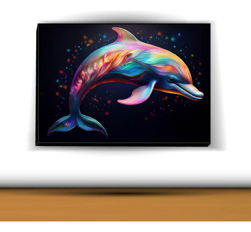 Cuadro Decorativo Delfin Colores A0250b Cuadro