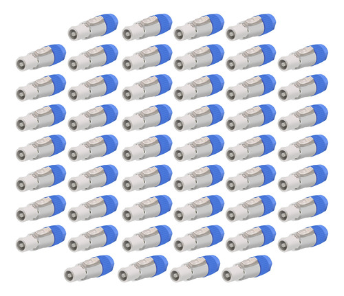 50 Conector Powercon Macho Linha Branco 20a Tipo Neutrik