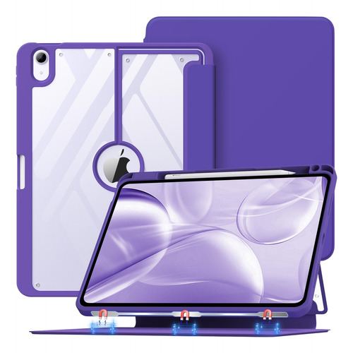 Funda Magnetica Combinada Para iPad Air 4/5ta Gen Violeta