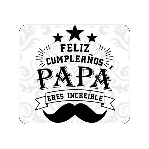 Mouse Pad Feliz Cumpleaños Papa Regalo Papa Hijo Diseño 1030