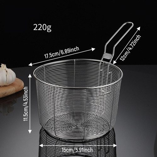 Cesta For Freír Espumadera De Malla Papas Fritas 17,5 Cm
