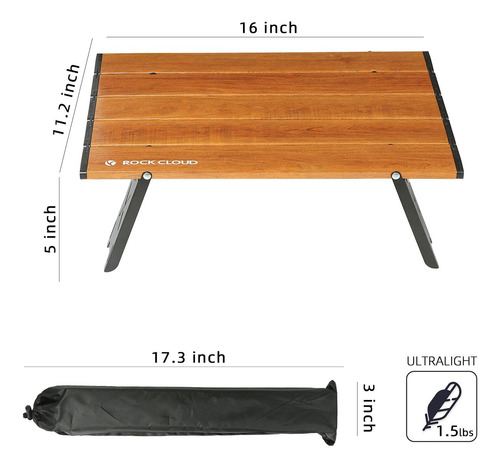 Mesa De Playa Plegable Portátil De Aluminio Ultraligera