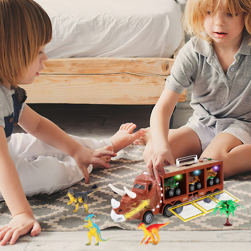 Camión De Juguete Dinosaurio Con Luces Para Niños