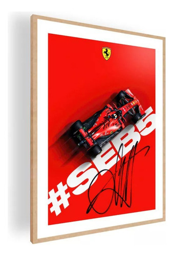 Cuadro Decorativo Poster Sebastian Vettel 30x42 Cm Color N/a Armazón N/a