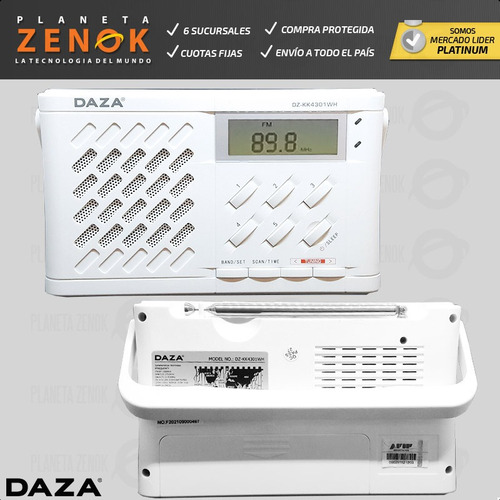 Radio Dual Multibanda Digital Alarma Despertador 220v Pilas
