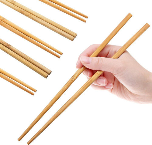 Set De 10 Pares Palitos Palillos Chinos Bambu Bamboo Sushi 
