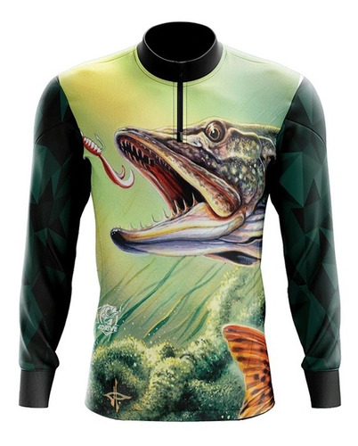 Camisa Camiseta De Pesca Trairão Dry-fit Com Proteção Uv50