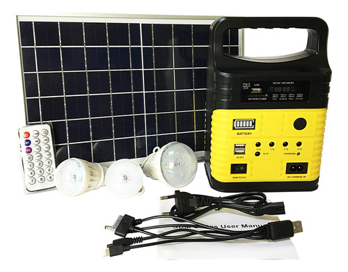 Sistema Led De Luces De Panel Solar Con Generador De Sistema