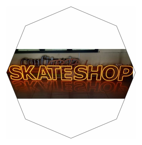 Cartel Skateshop Neón Led / Flex - Leyendas - Logos 