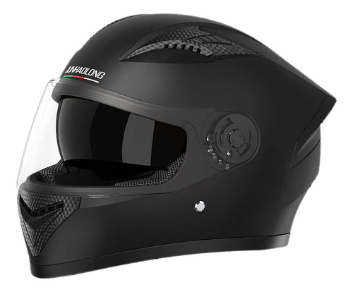 Casco Integral De Motocicleta Casco De Bicicleta Negro Mate