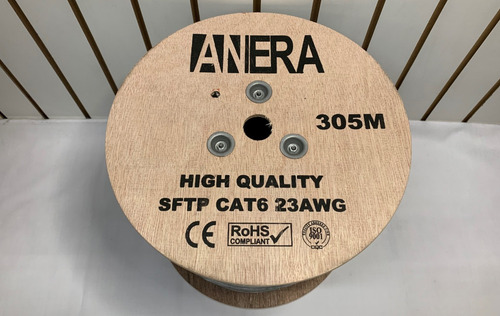 Bobina Cable Sftp Cat 6 Utp Para Exteriores 305 Metros Anera