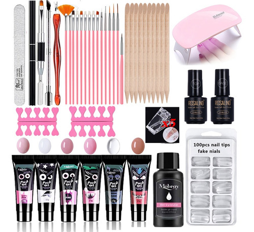 Kit De Extensión De Uñas De Poligel, 49 Unidades, 15 Ml