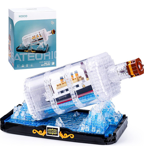 Miniset De Construcción Titanic Ship In A Bottle, Titanic To