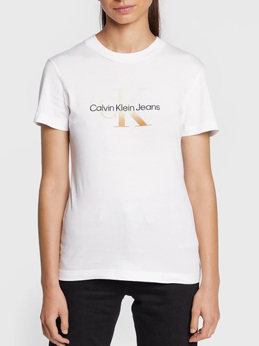 Polera Gradient Monologo Blanco Mujer Calvin Klein