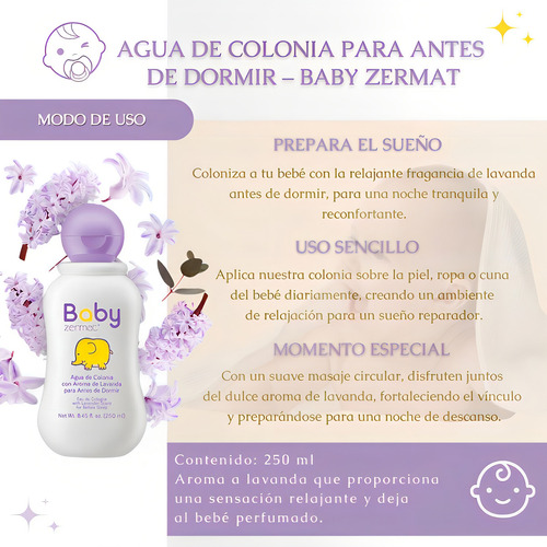 Agua De Colonia Para Antes De Dormir Baby Zermat