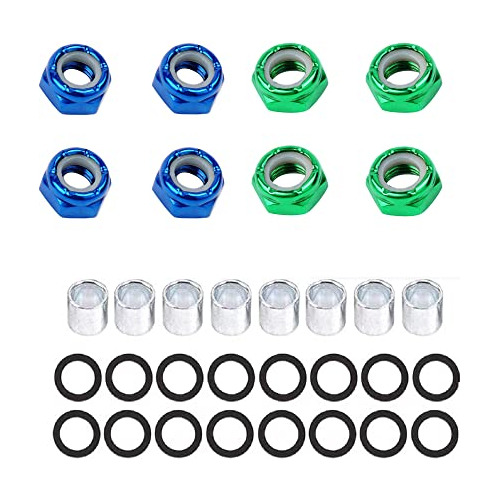 Imporx 8 Piezas Skateboard Truck Color Nuts Y 16 Piezas De S