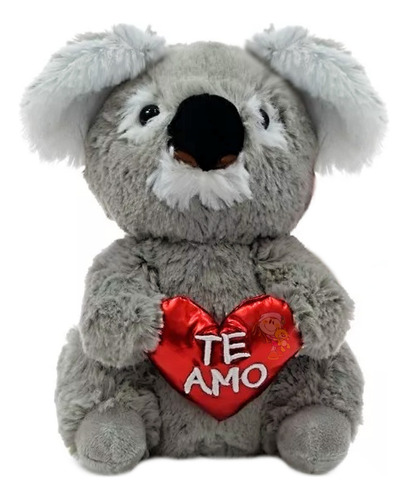 Koala De Peluche Con Corazón Metalizado Te Amo Original Cute