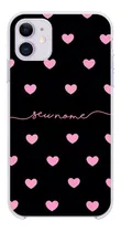 Comprar Capa Capinha Personalizada Com Nome Corações Rosas
