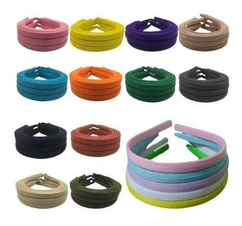 Imagen 2 de 3 de 16 Tiaras 1 Cm Forradas Colores A Elección