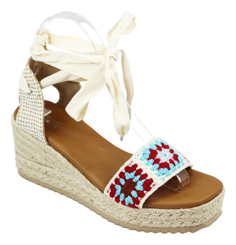 Sandalia Con Suela De Yute Efe Modelo 143001 Color Azul Text