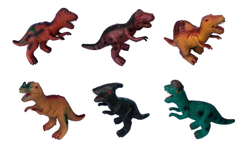 Pack De 6 Dinosaurios Carnívoros Con Sonido