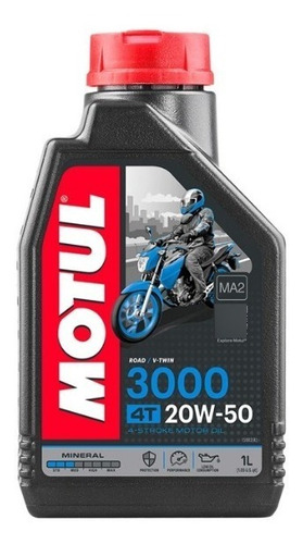 Aceite Motul 3000 Mineral 4 Tiempos 20w50 Para Moto