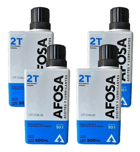 Aceite Afosa 2 Tiempos 500 Ml 4 Pack