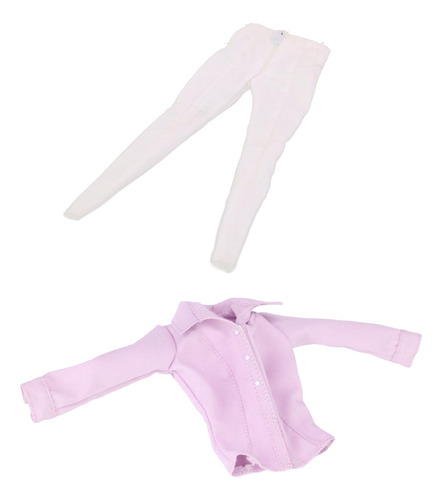 Ropa De Muñeca Femenina A Escala 1/6, Ropa De Rosa Y Blanco