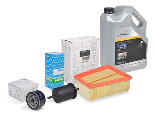 Kit Filtros + Aceite 4l Castrol 10w40 Renault Megane2 1.6 16