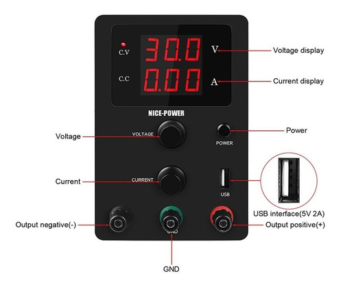 Imagen 2 de 5 de Fuente De Poder Regulable Variable De 0-60 V 0-5 A 300w