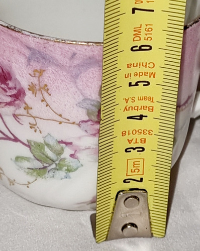 Taza Pocillo Limoge Pl France Art Noveau Impecable C43 (Usado)