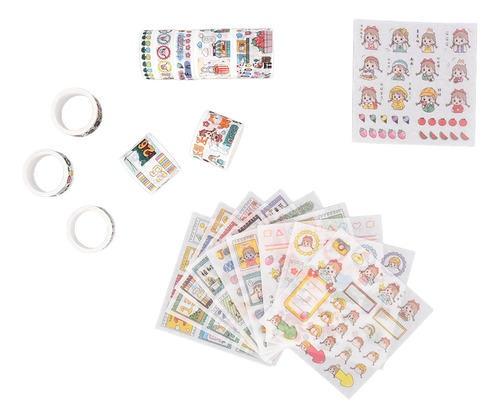 Cinta Decorativa Washi Para Decoración Diy, Pega Repetidamen