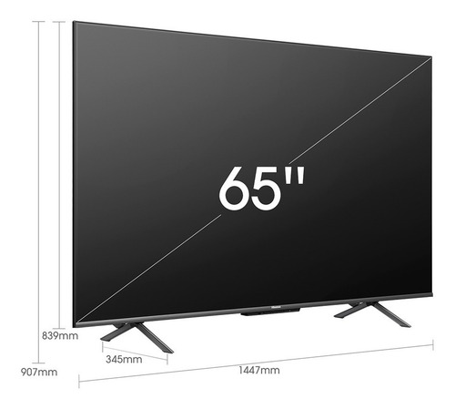 Imagen 3 de 5 de Smart Tv Hisense 65u60h Uled 4k 65'' Con Google Tv