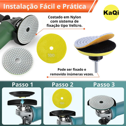20 Lixas 4 Pol.100mm Diamantada Discos Grão Granito Mármore