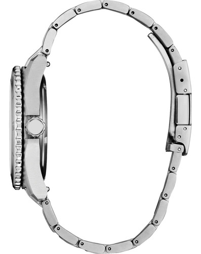 Citizen Brycen Black Dial Super Titanium Aw1840-50e Correa Plata Bisel Plata Fondo Negro